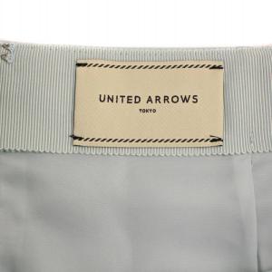 UNITED ARROWS UBCS カラー セミフレアスカート ロング 38 水色 1524-257-4615-6150