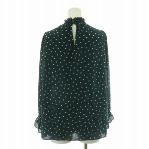ANAYI シャツ ブラウス 長袖 ドット 38 グリーン 101827-13-670-71-380
