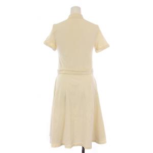 RALPH LAUREN ポロ ワンピース ひざ丈 半袖 ロゴ刺繍 ベルト付き XS 白