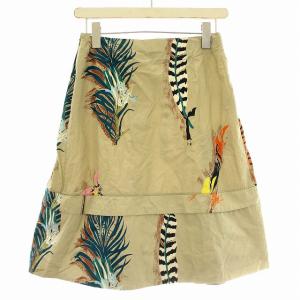 MARNI フレアスカート LMGOMA921A00TCB2H ひざ丈 38 グレージュ