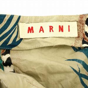 MARNI フレアスカート LMGOMA921A00TCB2H ひざ丈 38 グレージュ