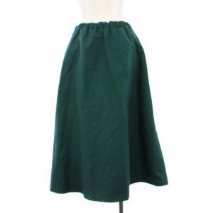 Drawer ソフィードール SOFIE D'HOORE ロングスカート ギャザー フレア 34 グリーン 6524-343-1211