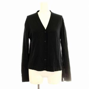 カーディガン 2014-1814 ニット リボン付 長袖 40 黒 ブラック /G