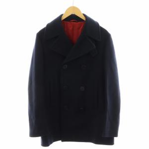 メルトン ピーコート Pコート ウール アウター L 紺 ネイビー COOVKW0001 /AN42