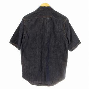 BURBERRY PRORSUM オープンカラー デニムシャツ 半袖 シャツ 15(1/2) インディゴ