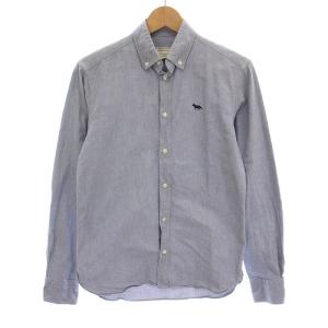 ボタンダウンシャツ オックスフォード 長袖 14.5 37 ライトブルー