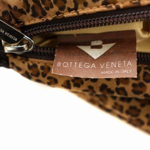 BOTTEGA VENETA ポーチ レオパード ヒョウ柄 化粧ポーチ 茶 ブラウン