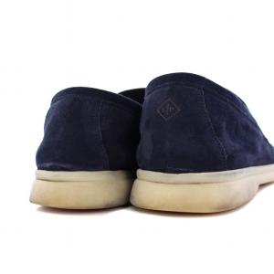 Loro Piana サマー チャーム ウォーク モカシン 38.5 ネイビー
