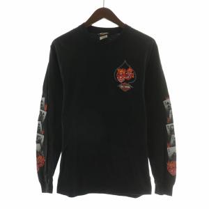 希少 HARLEY DAVIDSON ロンT ハーレーダビッドソン ラスベガス LAS VEGAS Tシャツ ロンT 長袖 クルーネック ロゴ イラスト プリント S