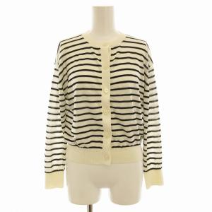 カーディガン ニット ボーダー 長袖 2 白 ホワイト 43259531 /EE