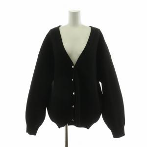 カーディガン ニット 長袖 Vネック 2 ブラック 42358920 /NQ