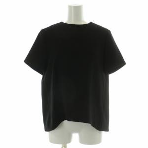 カットソー 半袖 クルーネック ストレッチ 40 黒 ブラック 白 ホワイト /BB