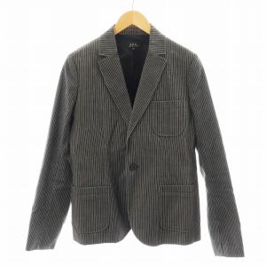 A.P.C. スーツ セットアップ 上下 テーラードジャケット シングル パンツ スラックス ストライプ柄 S 30 グレー