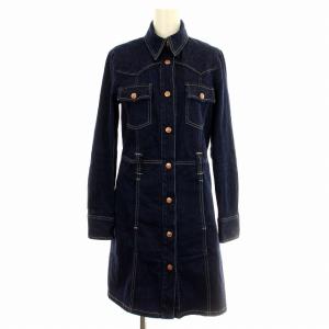 デニム シャツワンピース S7ADR07 長袖 ひざ丈 ワンピース 36 インディゴ /G