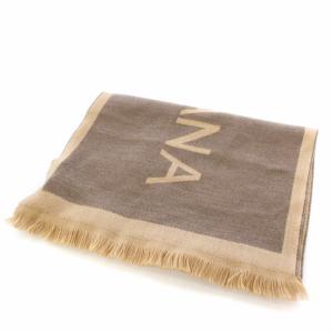 DOLCE&GABBANA マフラー ストール ウール ロゴ ベージュ /TK D