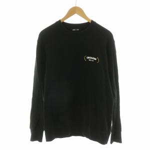 WIND AND SEA Circulation Organic Cotton スウェット トレーナー バックプリント 長袖 プルオーバー L ブラック