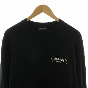 WIND AND SEA Circulation Organic Cotton スウェット トレーナー バックプリント 長袖 プルオーバー L ブラック