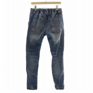 DIESEL ジョグジーンズ デニムパンツ イージー ウエストゴム ジップフライ ダメージ加工 ストレッチ W30 紺