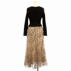 JUSGLITTY 22SS エアリー刺繍スカートドッキングワンピース 42169370 リブニット レース ワンピース 花柄