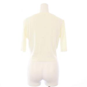 René ニットカーディガン 五分袖 クロップド丈 36 アイボリー 6322180