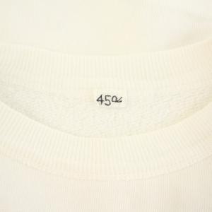 45R 葉山ものがたり カヤッコプリントの908裏毛クルースウェット トレーナー 長袖 3 白 ホワイト 60970196