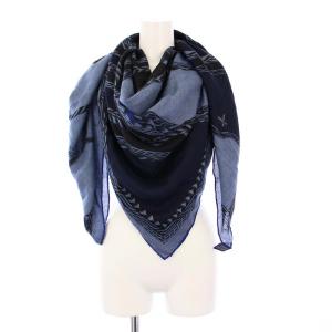 ROBE DU SOIR カレジェアン140 スカーフ カシミヤシルク ブルー