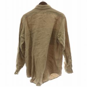 MADISONBLUE HAMPTON LINEN SHIRT ハンプトンリネンシャツ ブラウス 長袖 レギュラーカラー 無地 S ベージュ MB181-5044