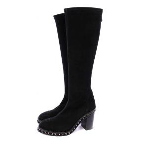 ロングブーツ ココマーク チェーン 36C ブラック