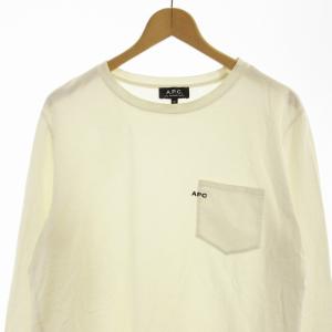 A.P.C. Tシャツ 長袖 ロゴ M 白 ホワイト 25082192702 /EE