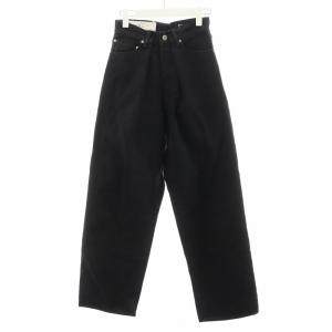 クロスワイドデニムパンツ ジーンズ ジーパン 0 黒 ブラック 980041