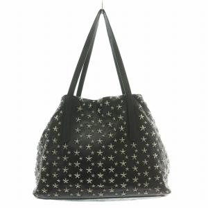 JIMMY CHOO Pimlico スタースタッズトートバッグ ブラック
