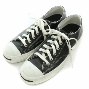 CONVERSE JACK PURCELL BLACK LEATHER ジャックパーセルブラックレザー スニーカー US7