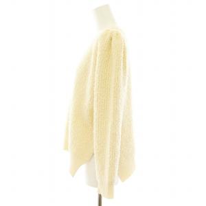 Drawer 7Gショルダーギャザーカーディガン Vネック 長袖 カシミヤ混 1 アイボリー 6515-105-0891