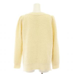 Drawer 7Gショルダーギャザーカーディガン Vネック 長袖 カシミヤ混 1 アイボリー 6515-105-0891