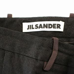 JIL SANDER スラックス クロップド パンツ DW306050 薄手 34 チャコールグレー