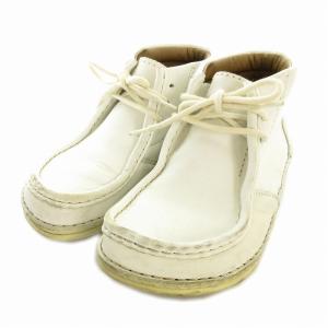 ブーツ ショートブーツ レースアップ レザー 37 白 ホワイト