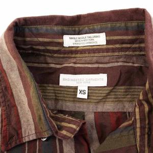 Engineered Garments 19 Century BD Shirt 19センチュリーボタンダウンシャツ 長袖 ストライプ XS ブラウン