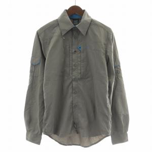 Sleipner Shirts スレイプナーシャツ カジュアル 長袖 レギュラーカラー ストレッチ ロゴ 刺繍 XS グレー