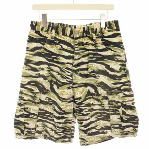 EVISU 迷彩柄ショートパンツ カーキ カーゴショートパンツ ハーフパンツ カモフラ柄 迷彩柄 32