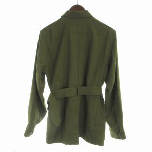 BEAMS プラス ツイル ミリタリー トロピカル ジャケット 11-18-5281-139 ベルト 長袖 S 緑 グリーン
