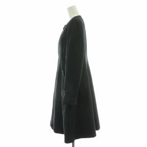 René ノーカラーコート 34 ブラック