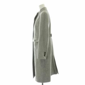 OLD ENGLAND スタンドカラーコート アウター ロング丈 カシミヤ 36 グレー