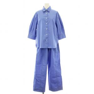 コットンピーチスキン ギャザースリーブシャツ ギャザーワイドパンツ 35-01-12-01302 35-04-12-04301