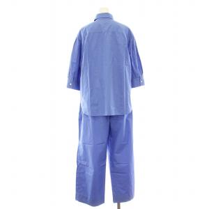 BACCA コットンピーチスキン ギャザースリーブシャツ ギャザーワイドパンツ 35-01-12-01302 35-04-12-04301