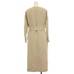 VERMEIL par iena 18AW ノーカラーコート ロング アウター 38 アイボリー 18-020-938-1100-4-0
