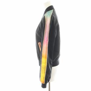 SAINT LAURENT PARIS スカジャン シルク 34 ブラック 515717