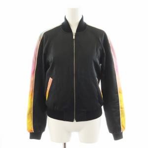 SAINT LAURENT PARIS スカジャン シルク 34 ブラック 515717