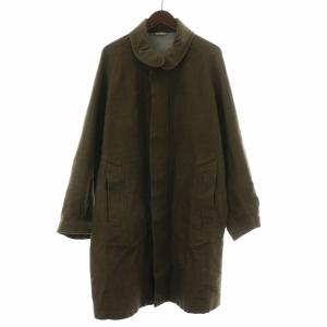 ロングコート ラウンドカラー 3 ブラウン