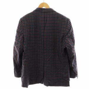 Brooks Brothers テーラードジャケット シングル チェック柄 ウール 42 赤 レッド 青 ブルー /AN32