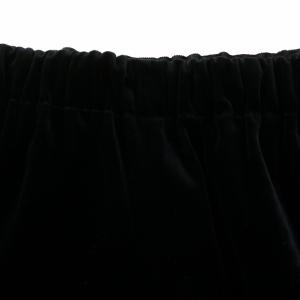 BALLSEY 23AW マットベロアイージーストレートパンツ ワイド ウエストゴム サイドリボン 36 黒 ブラック